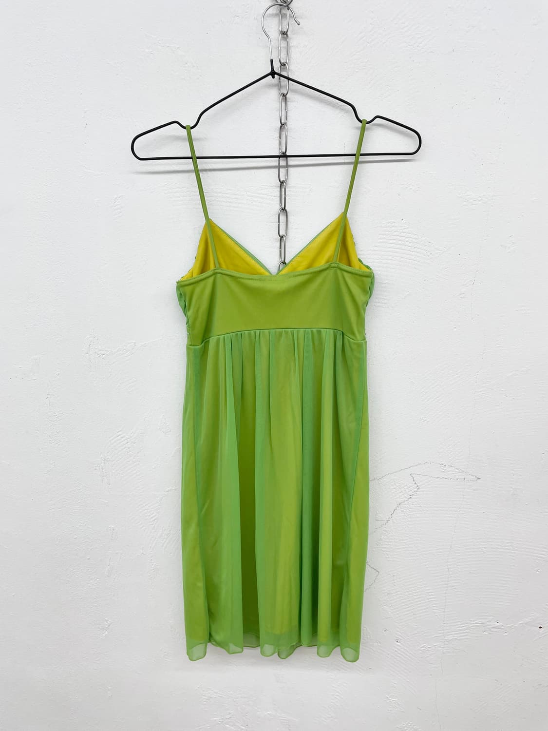 페어리 그린 메쉬 셔링 원피스 상품이미지5