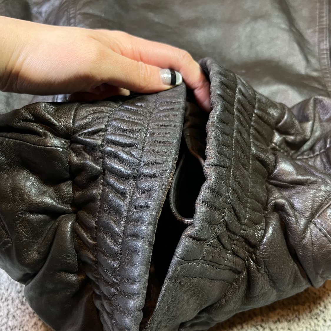 Vintage 빈티지 가죽 봄버 자켓 상품이미지9