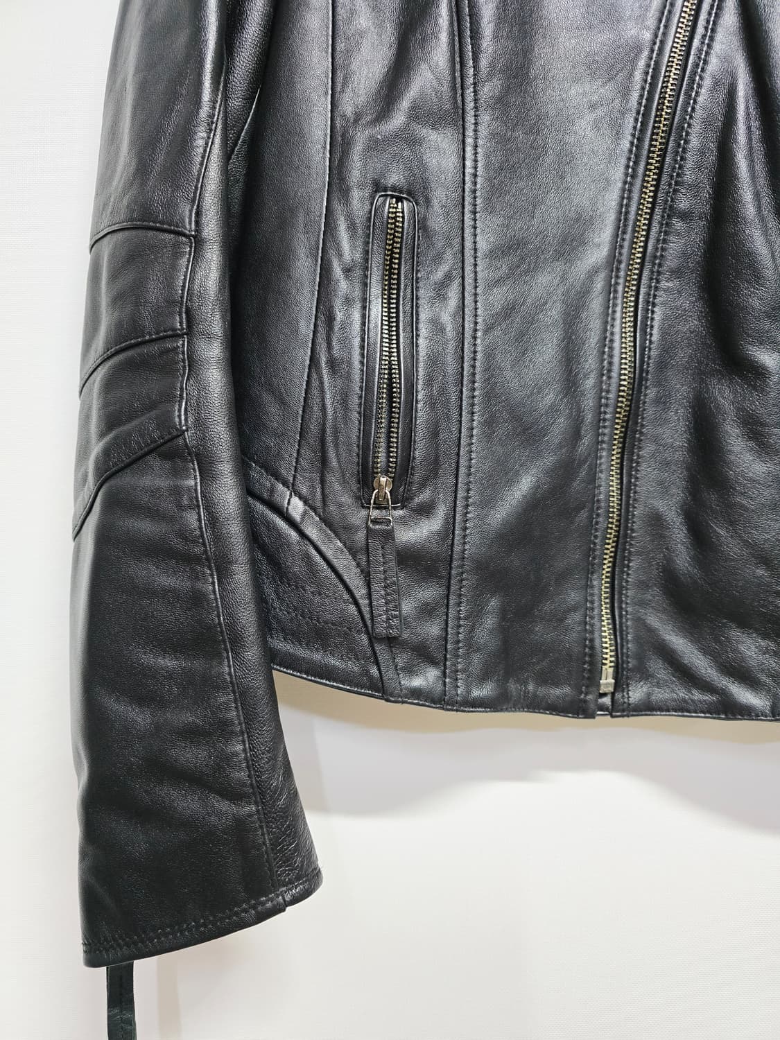 로보 ROBO 양가죽 블랙 가죽 라이더 자켓 상품이미지3