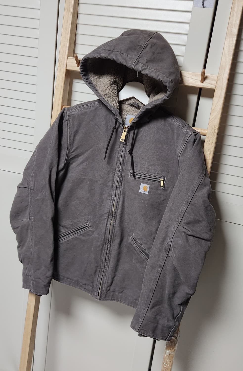 칼하트 WJ141 샌드스톤 디트로이트 엑티브 후드 자켓 상품이미지2