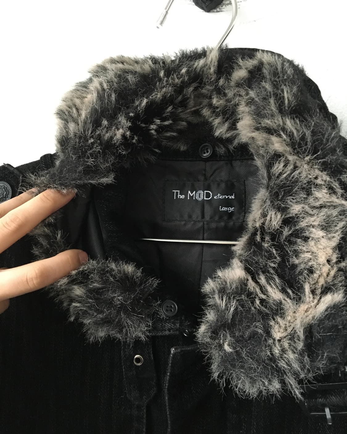 High neck fake fur collar jacket 상품이미지6