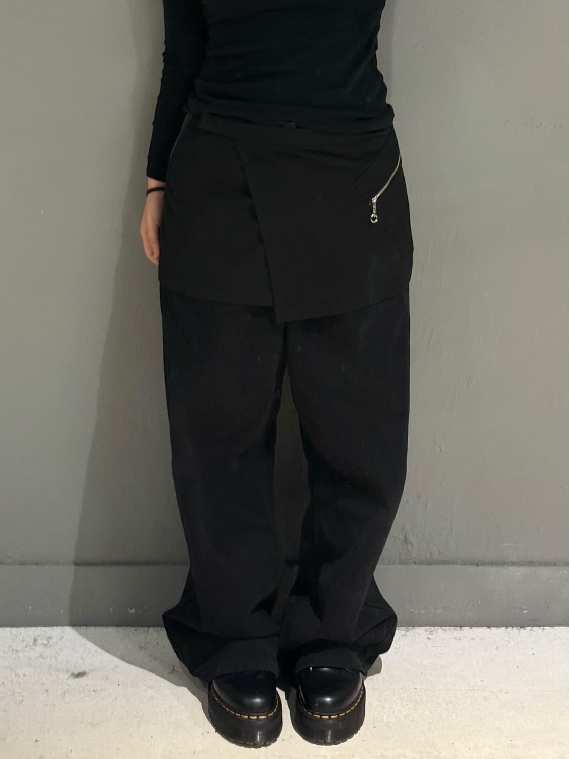 wrap design pocket detail skirt 상품이미지1