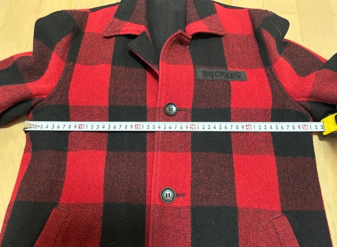 와코마리아 체크코트 L사이즈(95) 판매합니다 상품이미지4