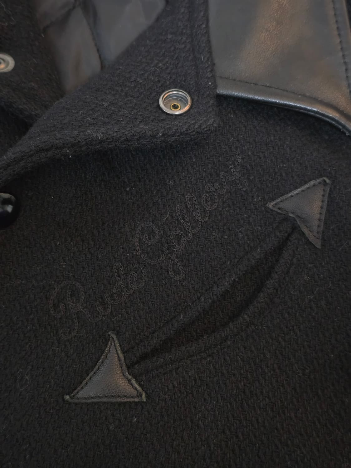 루드갤러리 블랙 레더 Varsity 자켓 상품이미지4