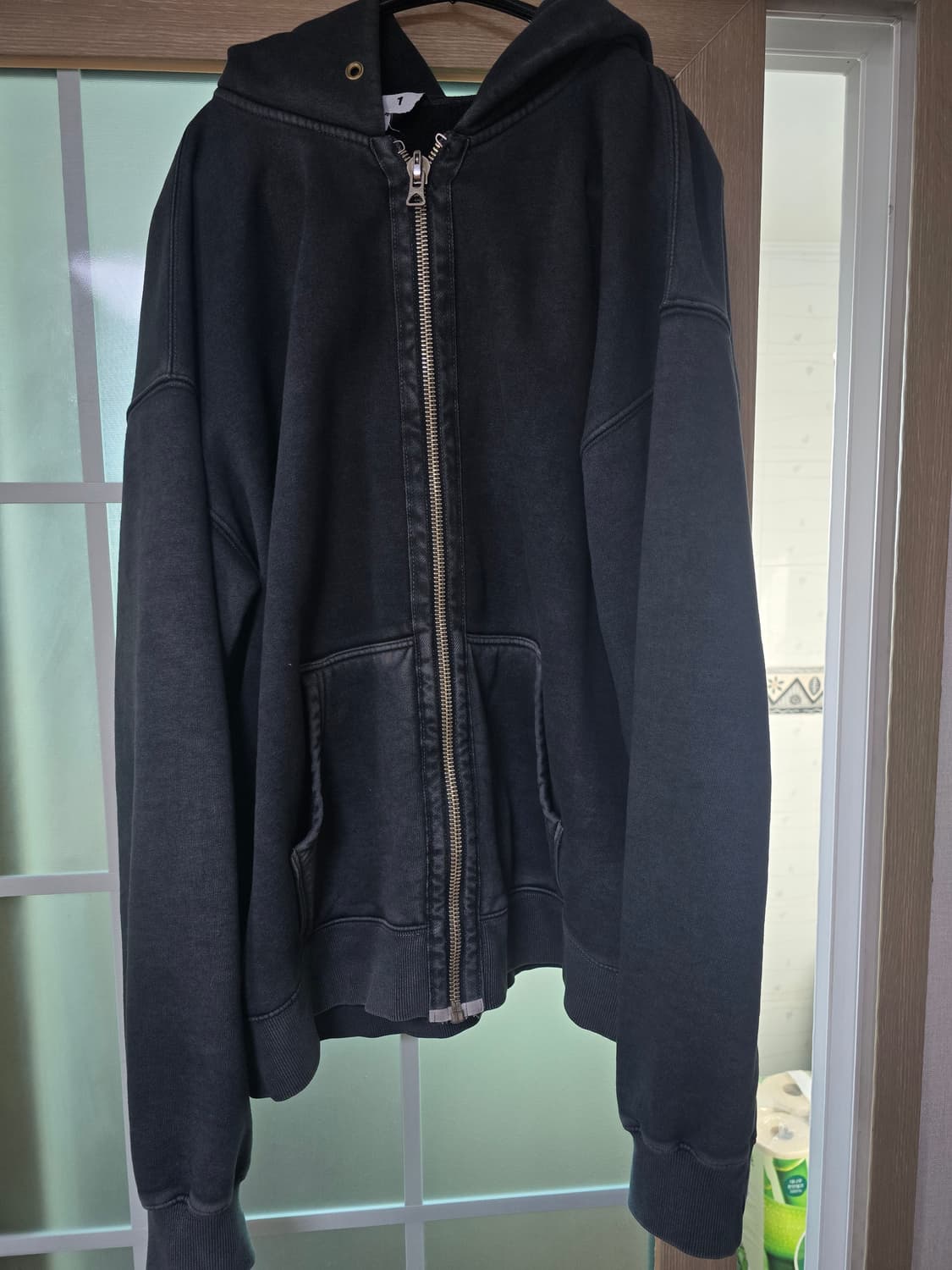 1] 블라인드파일드 후드집업 블랙 상품이미지1