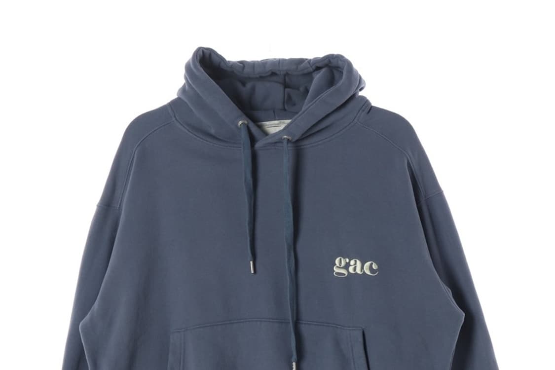 GAC 미니멀 스몰 로고 더스티 블루 후드티 S 상품이미지3