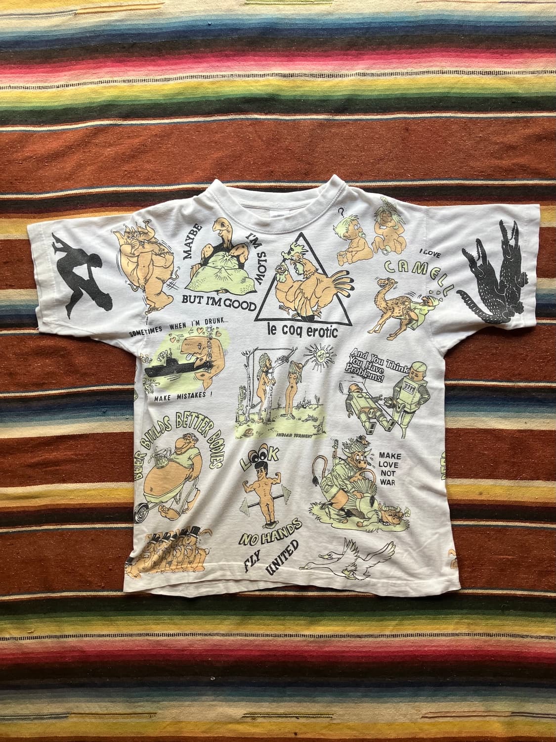 90s Vintage Animal Work Sex T Shirt 상품이미지1