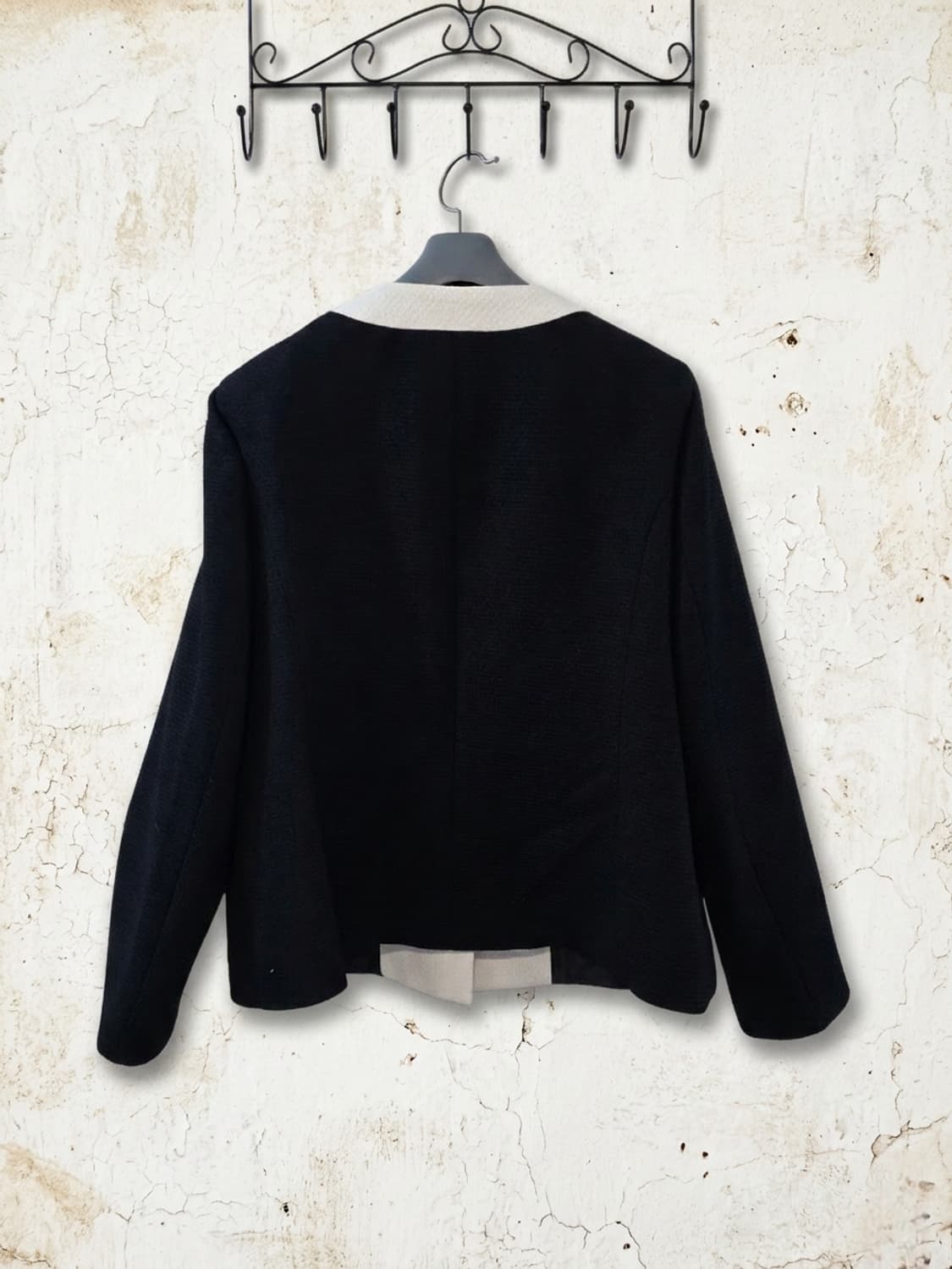 di classe The Anna 블랙 배색 트위드 자켓 Free 상품이미지2