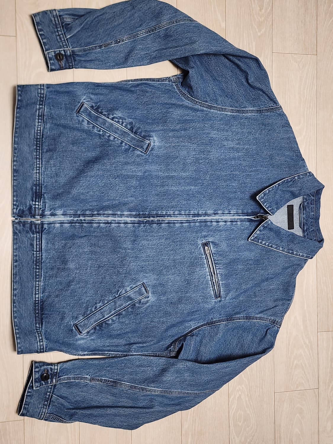 유니클로 데님집업블루종 XL 상품이미지2