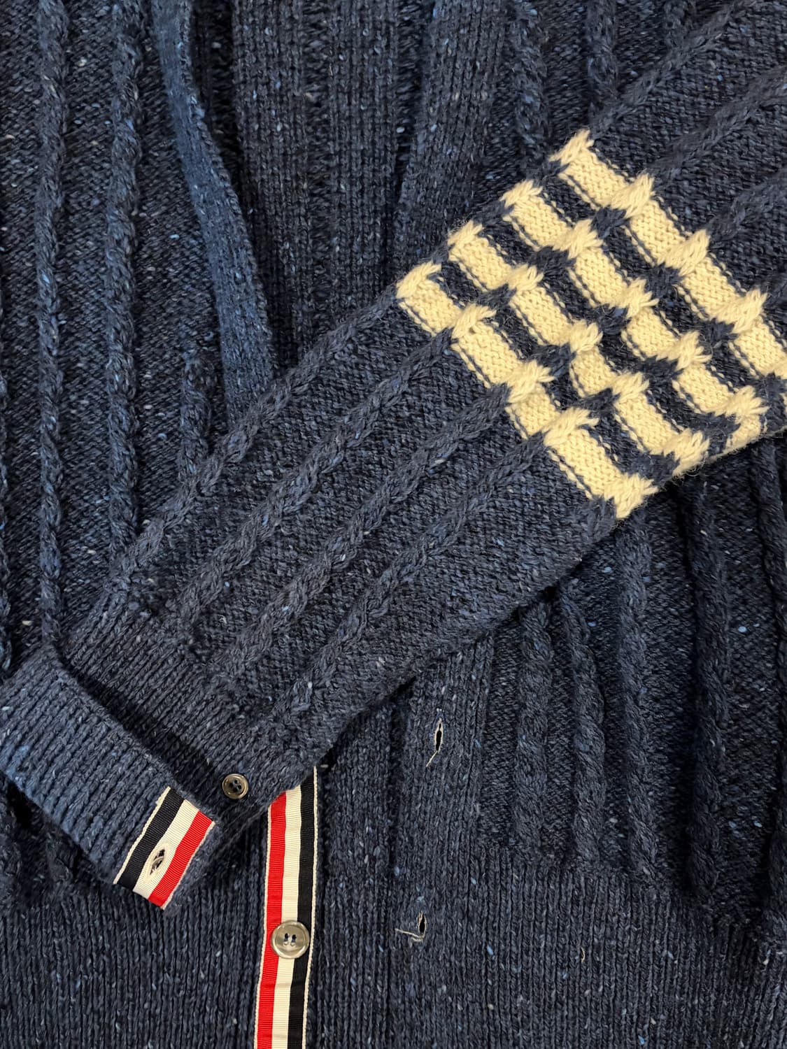 Thom Browne Aran cable knit cardigan 상품이미지4