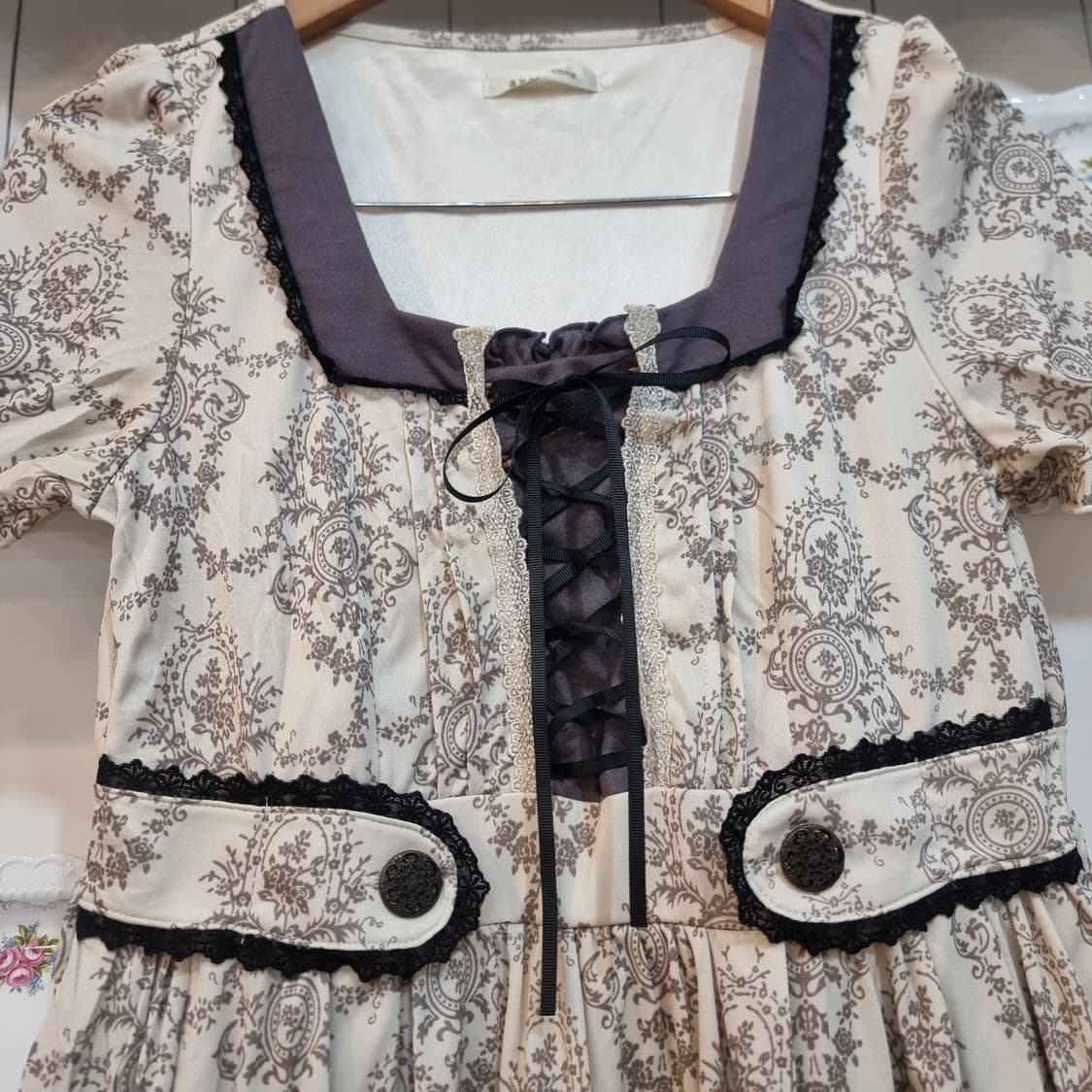 axes femme(악시즈팜) 토왈(유럽풍) 프린트 원피스 상품이미지7