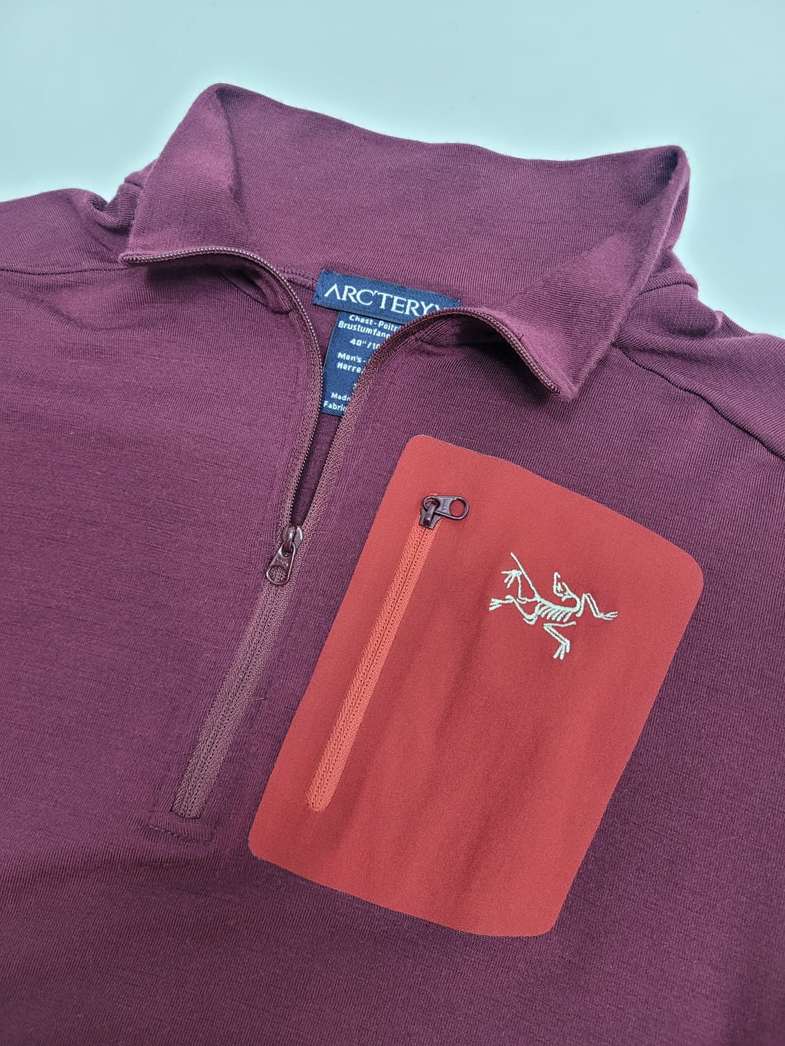 ARCTERYX 아크테릭스 로 LT 집 넥 티셔츠 / 남 M 버건디  상품이미지4