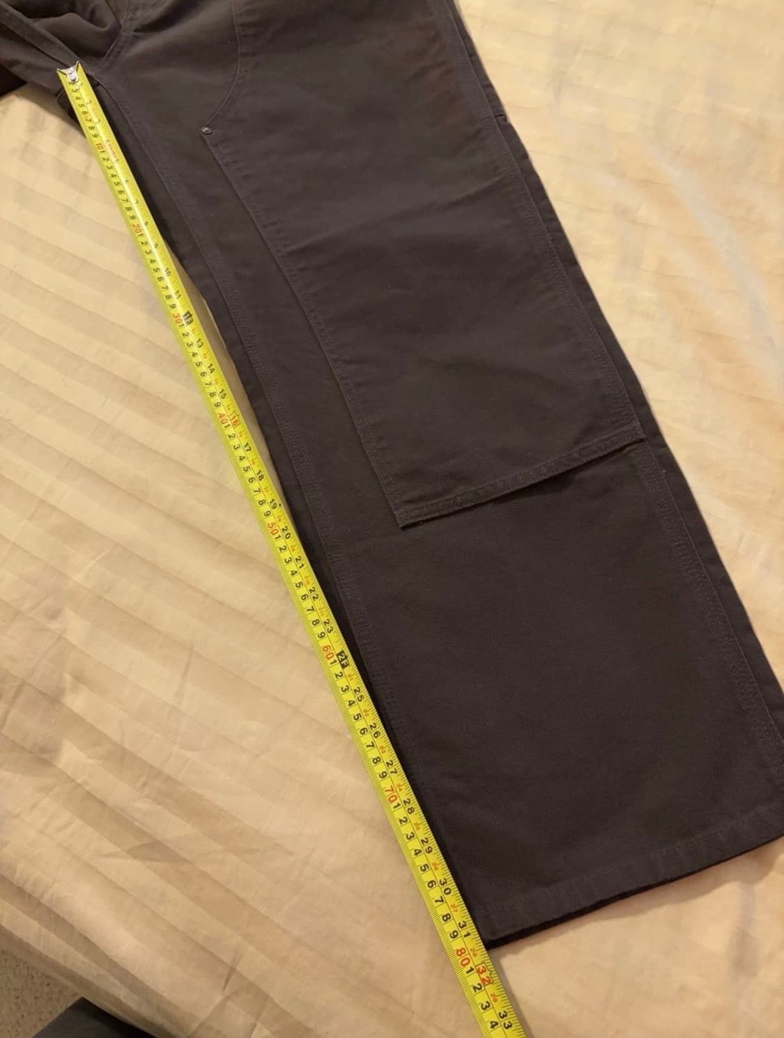 칼하트 더블니 36x32 브라운 덕 캔버스 덩가리핏 상품이미지4