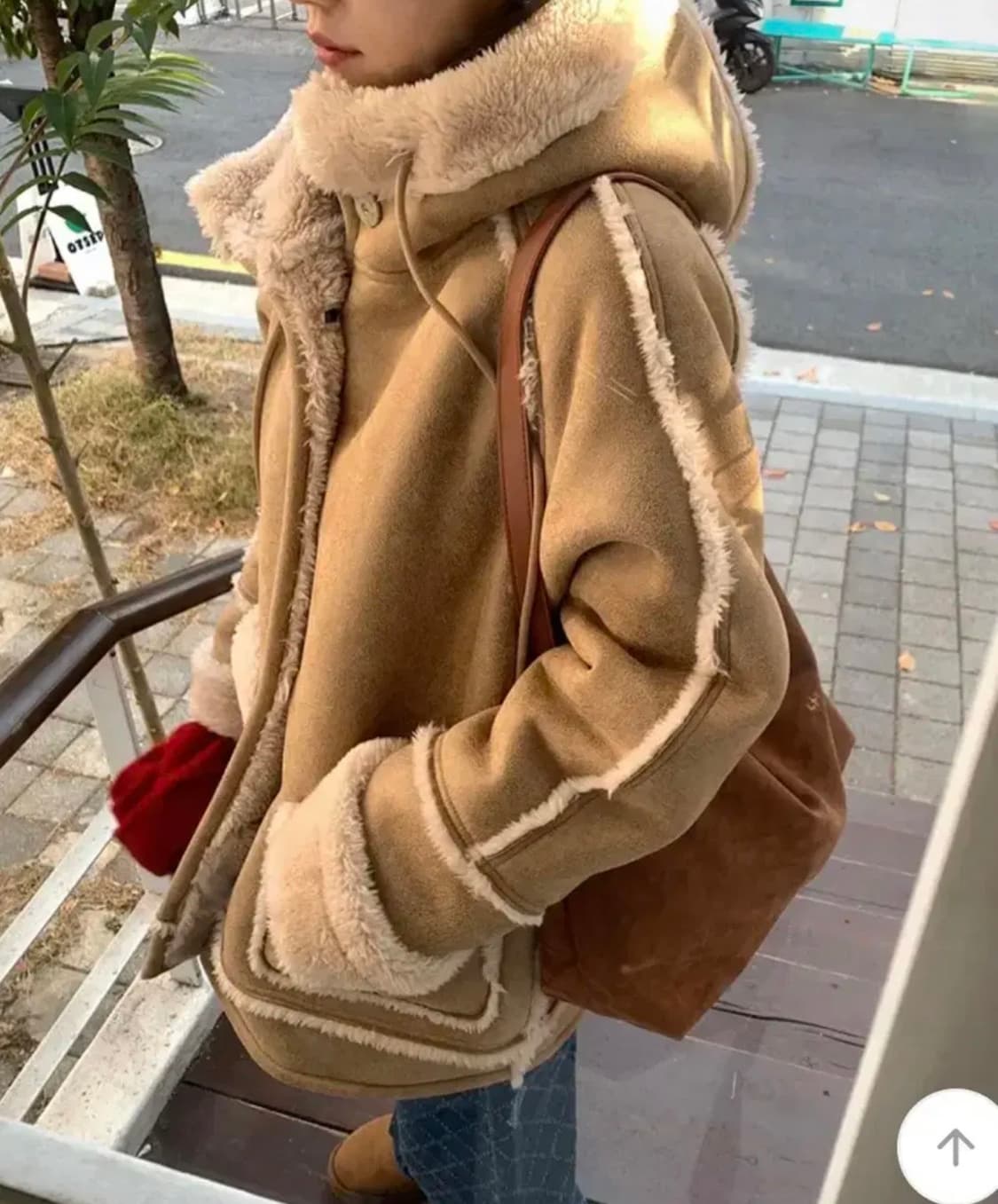 후드 양털 리버시블 무스탕 상품이미지2