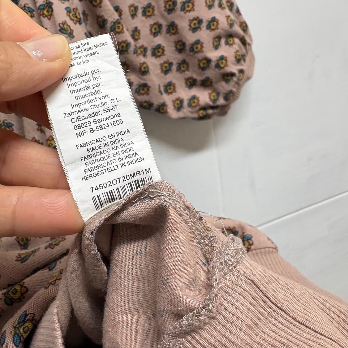 Natura 패턴 에스닉 페어리 반팔 탑 JPN 상품이미지5