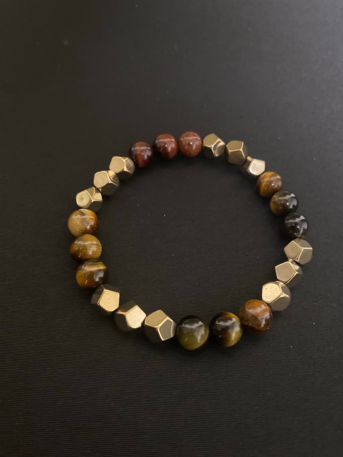 3색 호안석 & 파이라이트 팔찌 (8mm) 상품이미지3