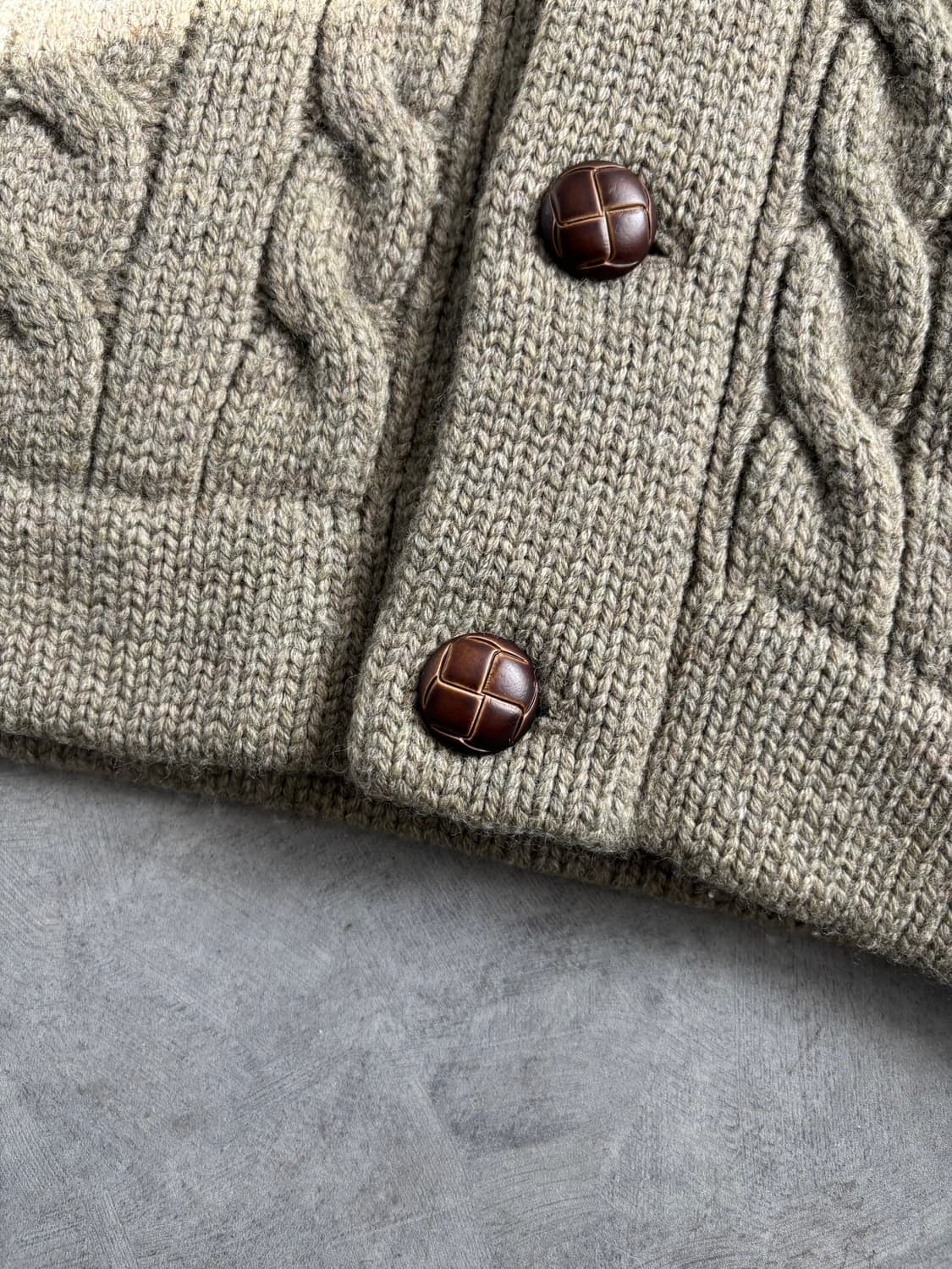 폴로랄프로렌 00‘s 헤비 울 케이블 숄카라 가디건 상품이미지5