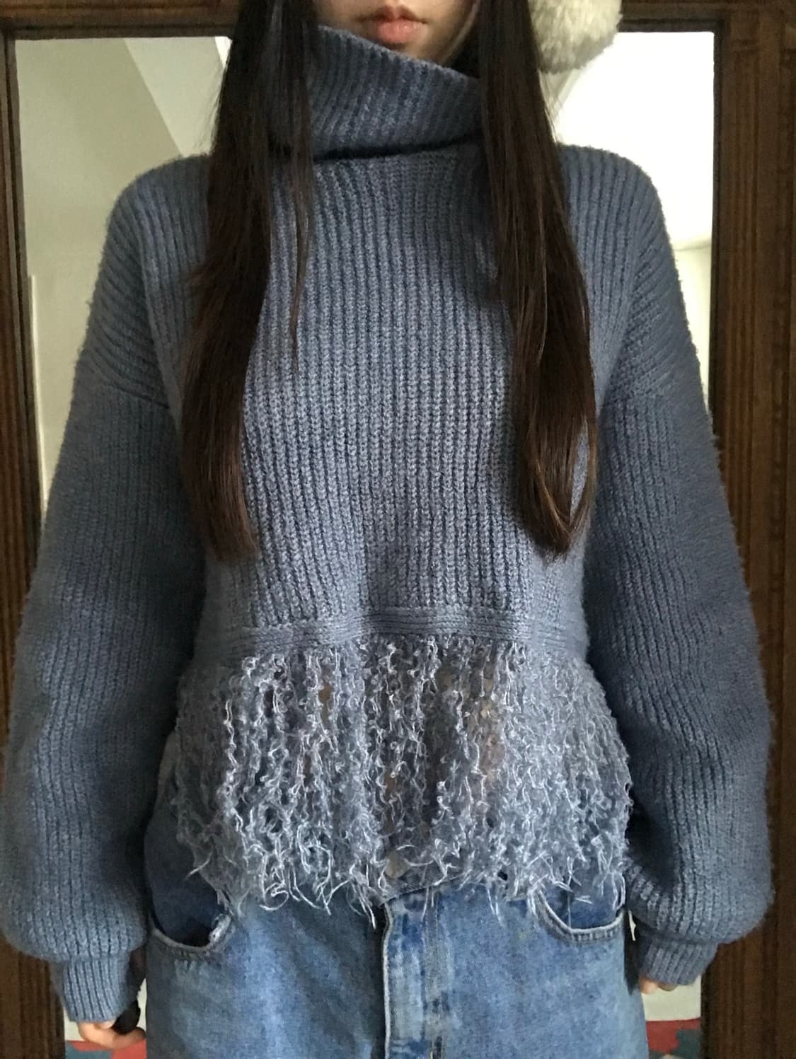 vintage tassle turtle neck knit 상품이미지2