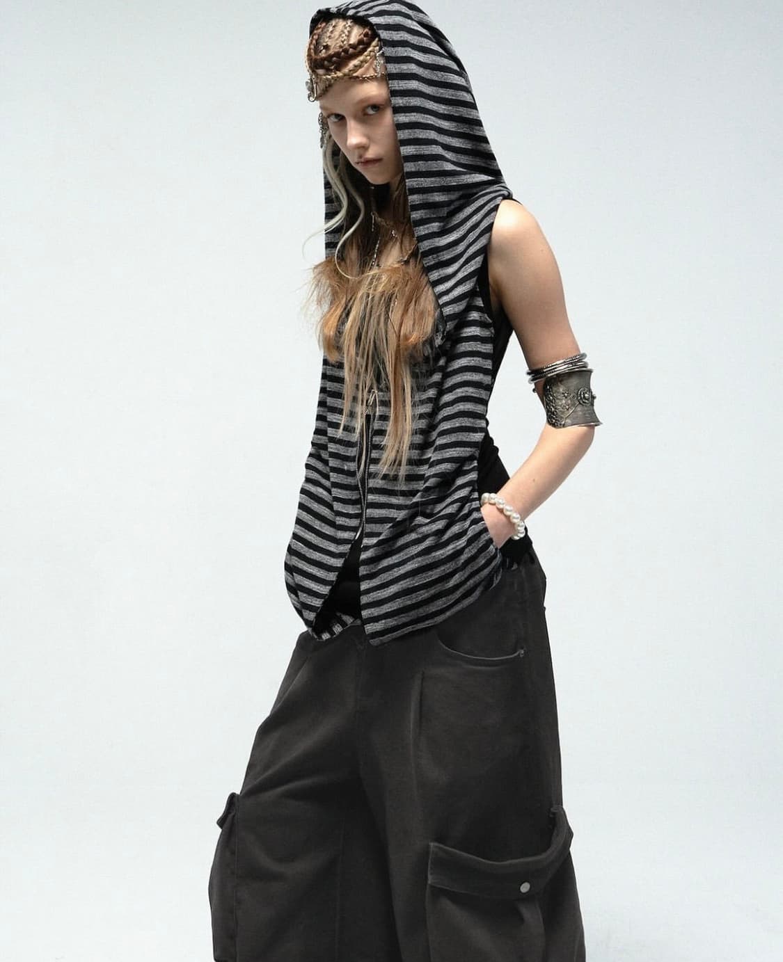 더블펀치 자켓+후드 (블랙) 상품이미지2