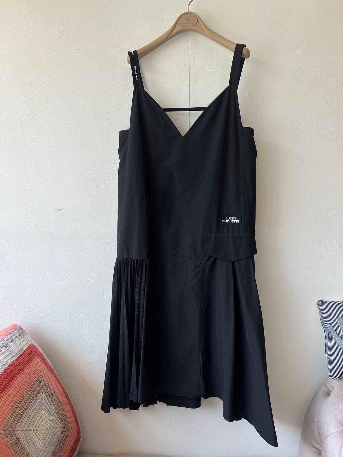 럭키슈에뜨 여성 블랙 뷔스티에원피스 레이어드원피스 상품이미지3