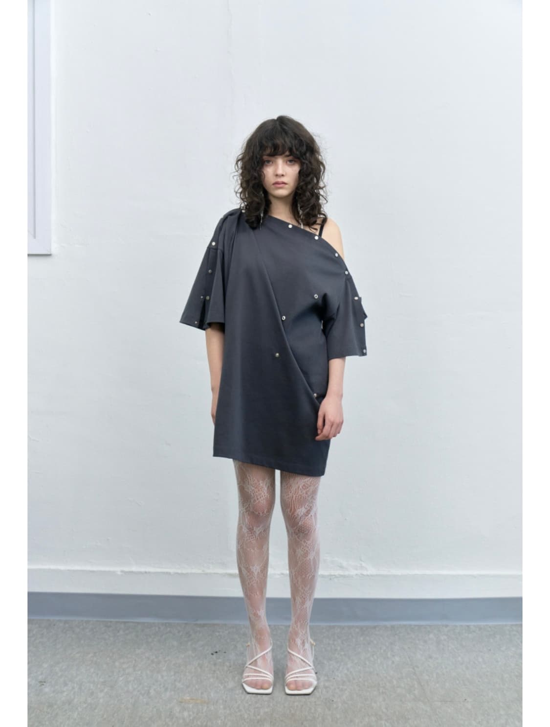 snap half sleeve (charcoal)  상품이미지1