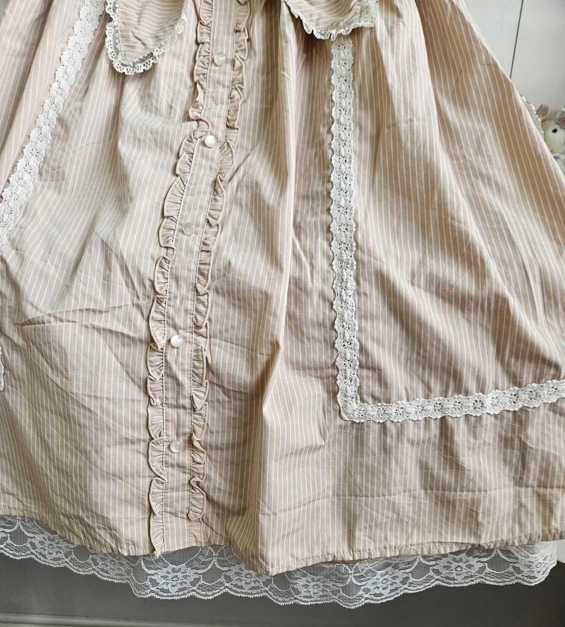 엑시즈팜(axes femme) 스트라이프 레이스 원피스 상품이미지5