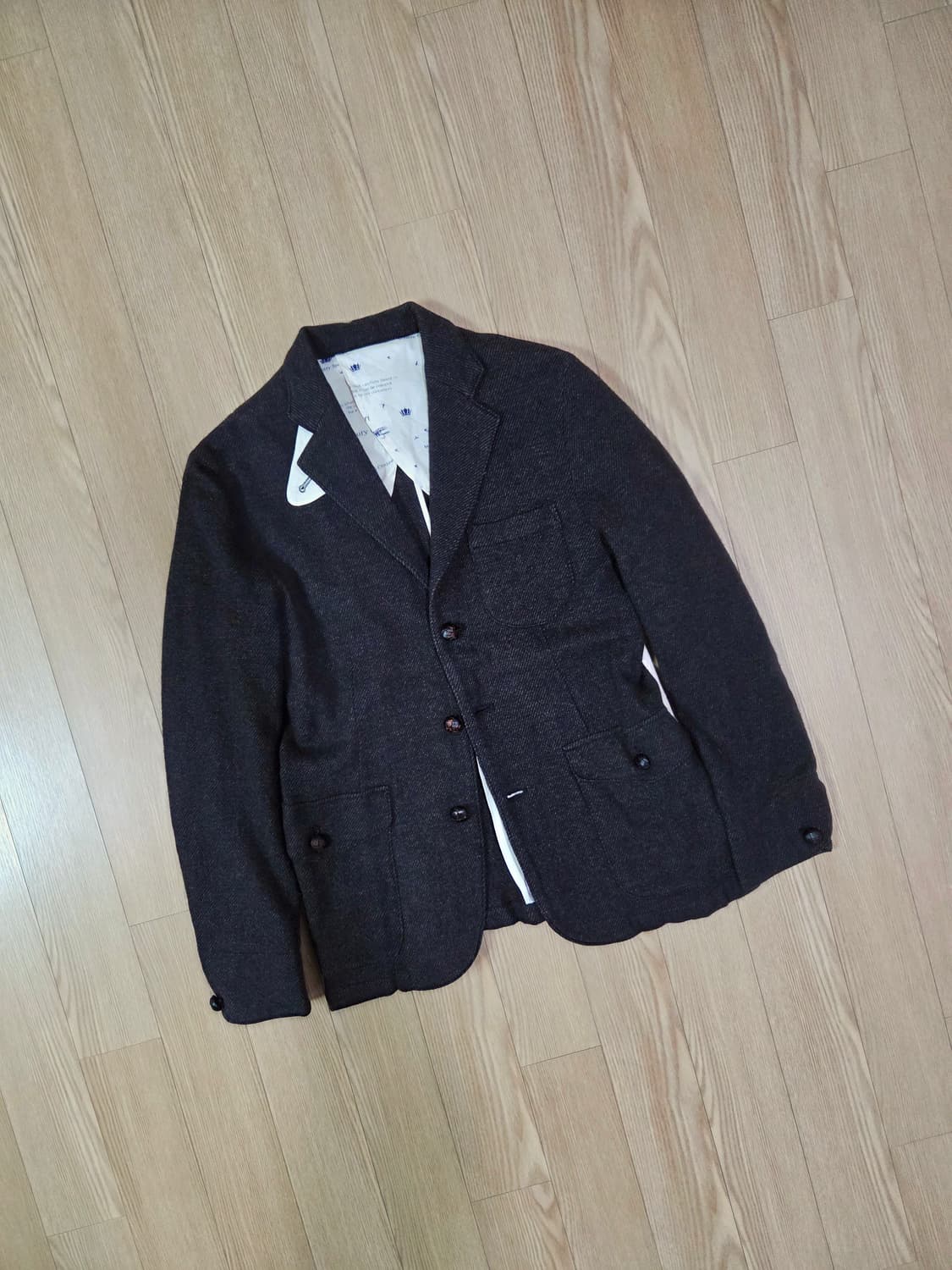 YUICHI SHOMOMA JAPAN 다크 브라운 울 재킷 상품이미지3