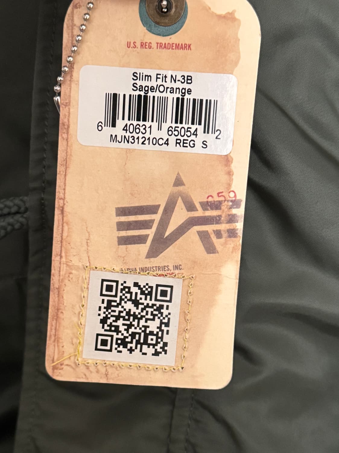 알파인더스트리 n-3b 슬림핏 S 세이지 상품이미지6