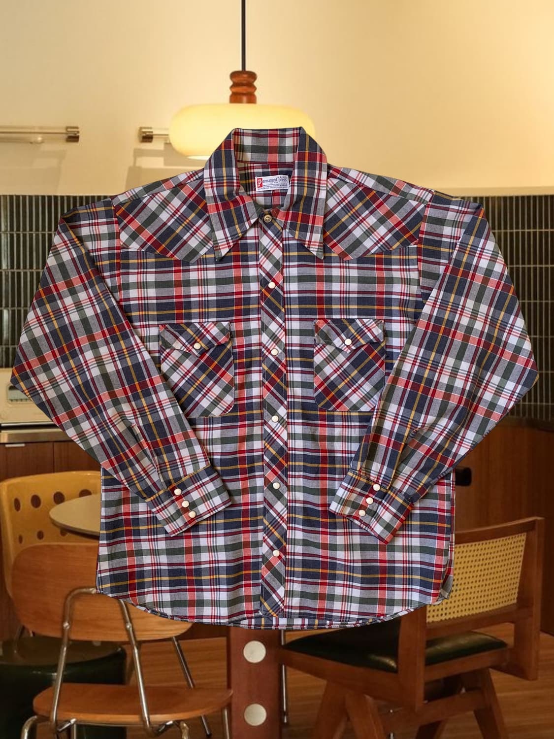 빈티지 체크 포켓 셔츠 (Man 2XL) AB1315 상품이미지1