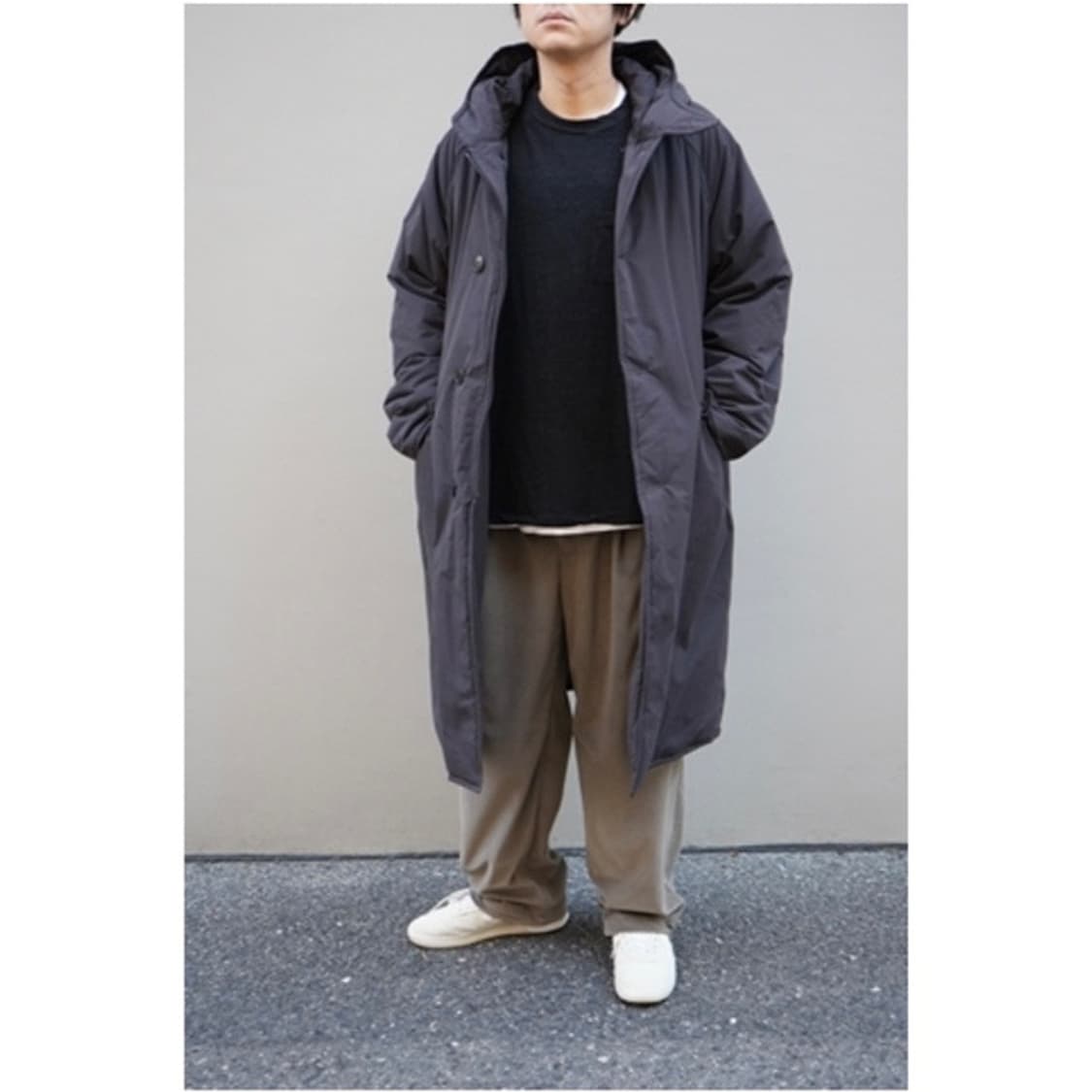 [2]코모리 명작 나핑 울 후디드 코트 상품이미지3