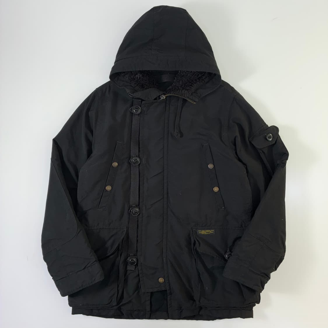 Polo jeans 폴로 진스 블랙 울르죠 N3B 다운 파카 자켓 상품이미지1