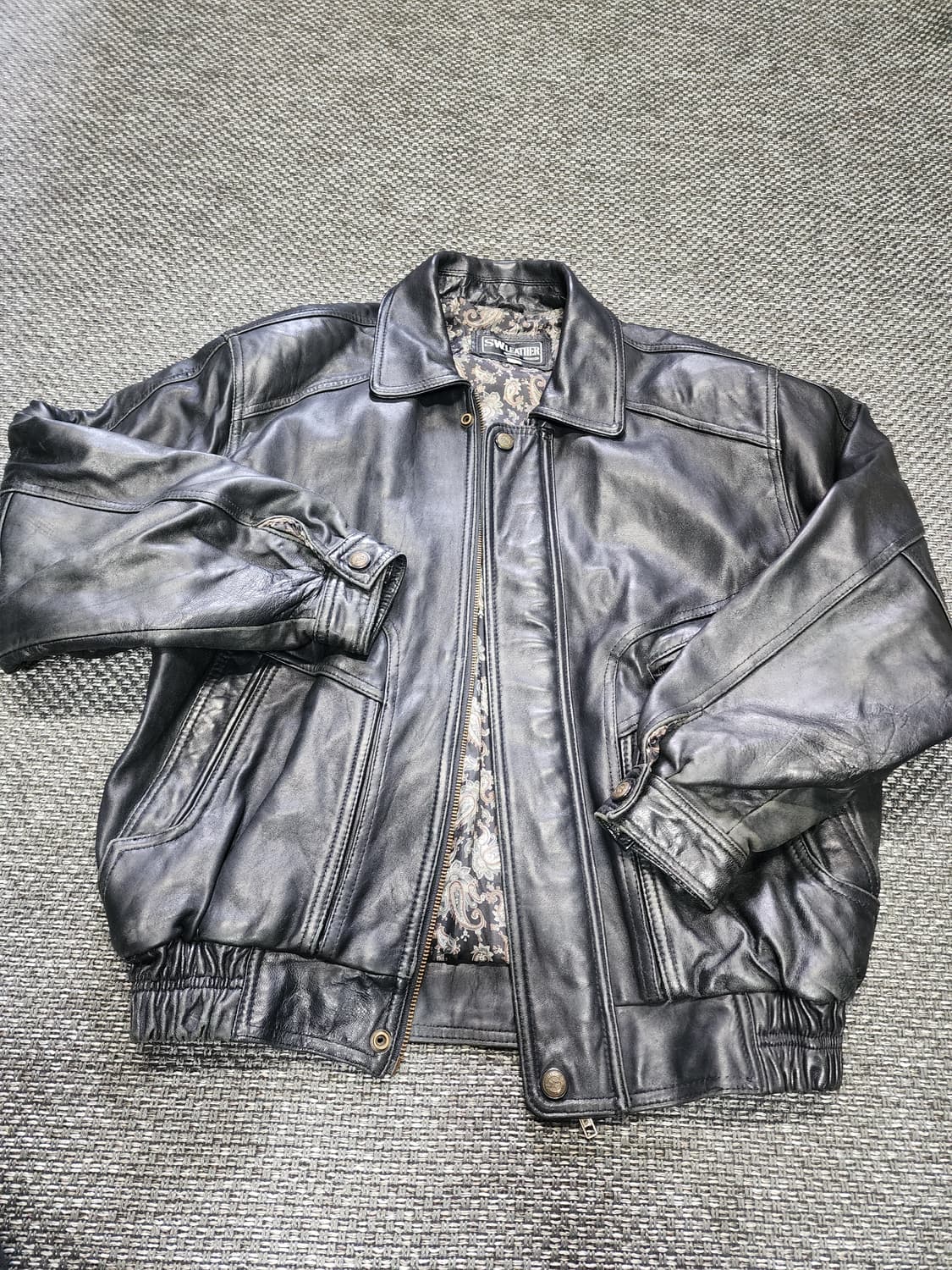 빈티지 레더 자켓 블랙 L사이즈  상품이미지10