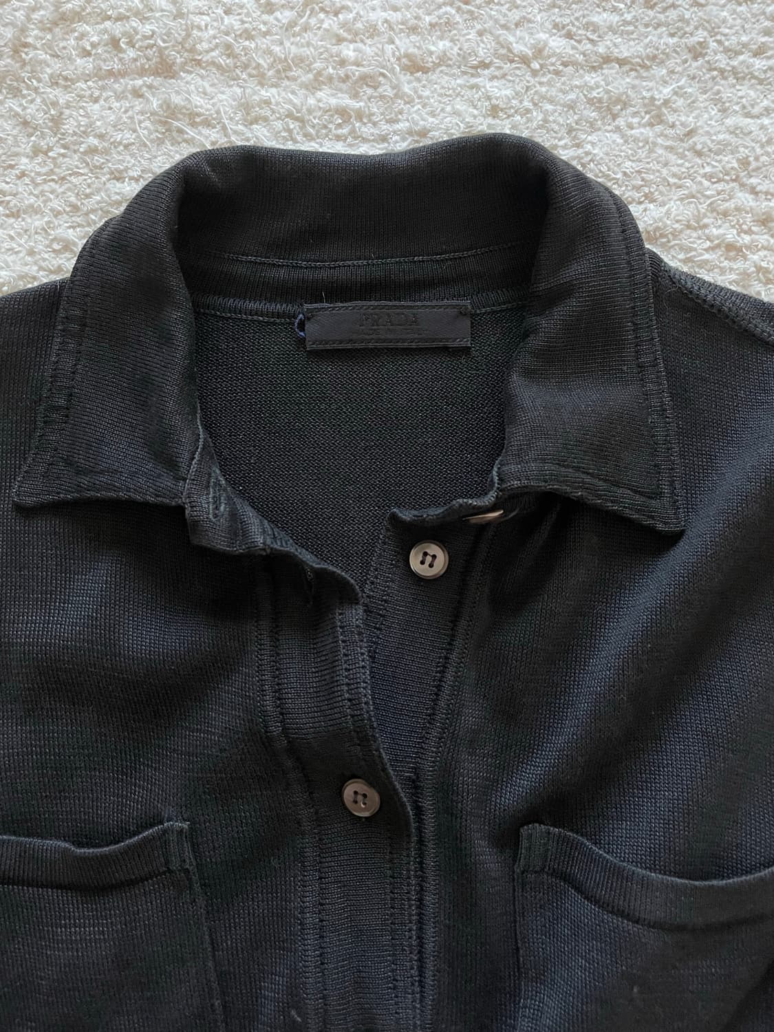 프라다 크롭 코튼 셔츠 상품이미지4