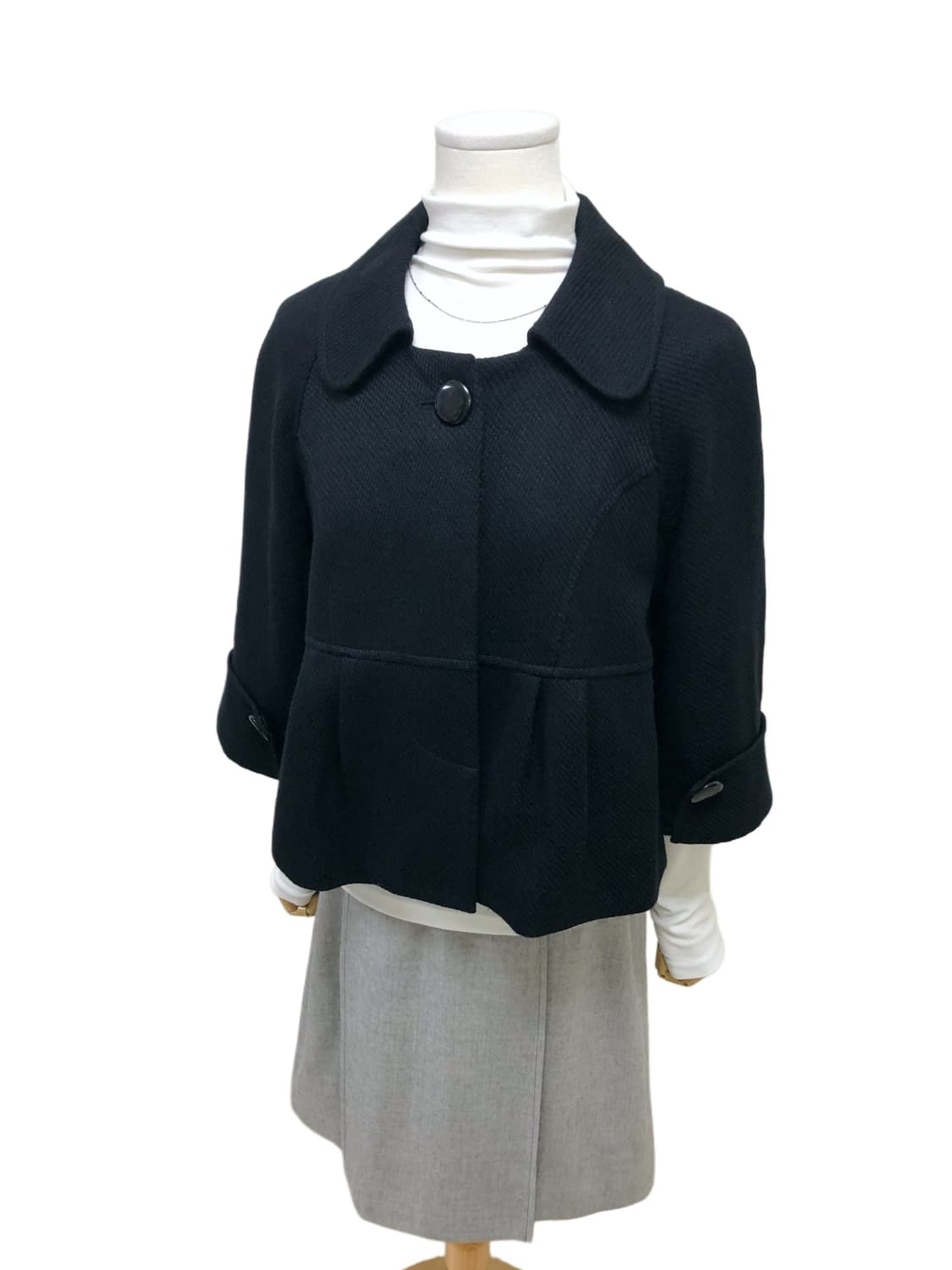 빈티지 블랙 숏 코트 상품이미지5