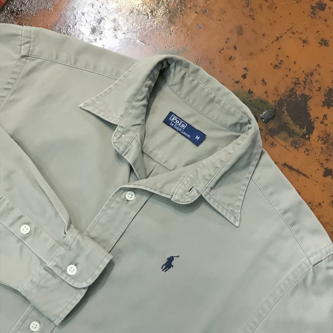 폴로랄프로렌 카키 코튼 셔츠 여성 55 66 남성 97 사이즈 상품이미지3