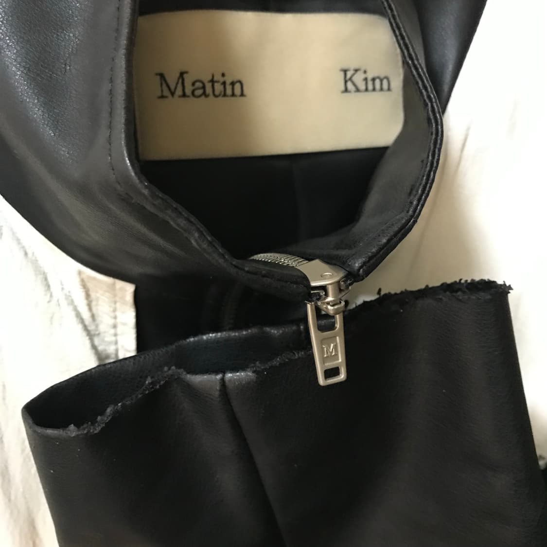 마뗑킴 가죽 라이더 자켓 상품이미지3