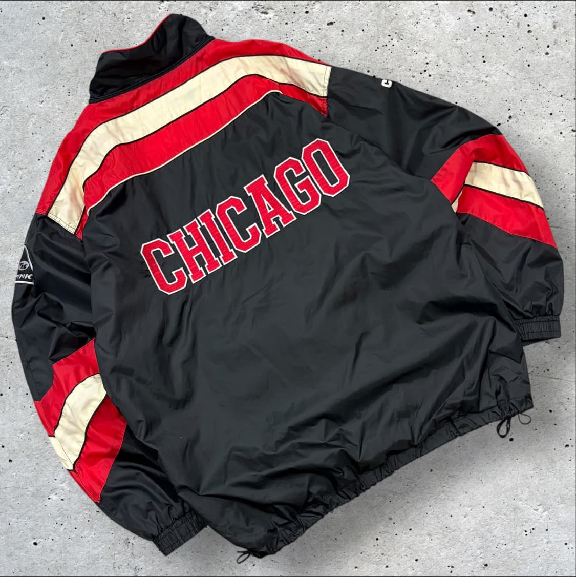 [XL] TANK 애슬레틱 시카고 블랙 바람막이 자켓 C388 상품이미지2