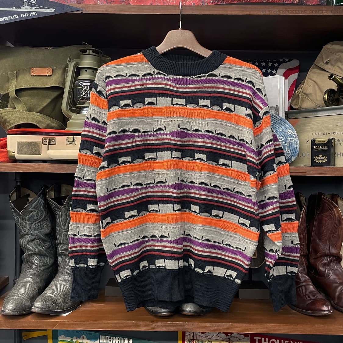 빈티지 3D 케이블 쿠지 스타일 니트 스웨터 N32 상품이미지1