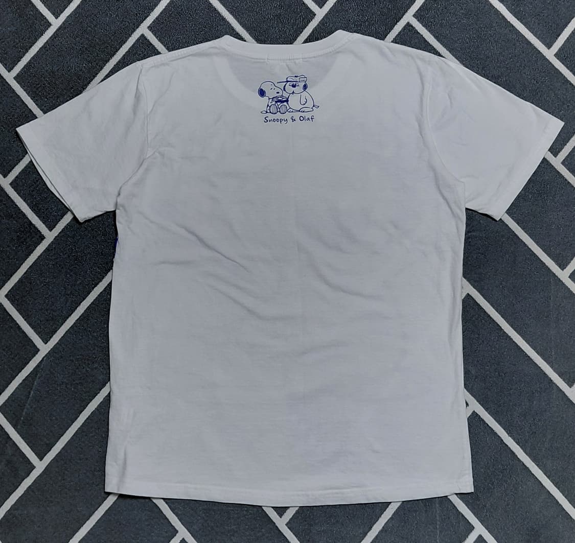 [정품] 스누피&올라프 빅 프린트 화이트 티셔츠 (L사이즈) 상품이미지7