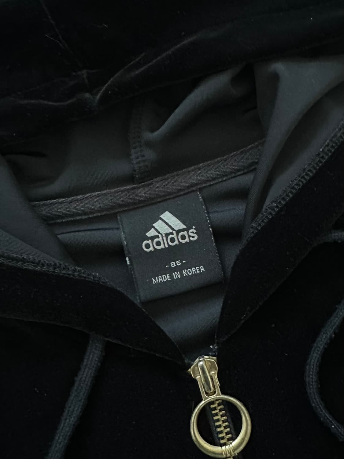 아디다스 00년대 올드스쿨 벨벳 사이드라인 후드집업 상품이미지7