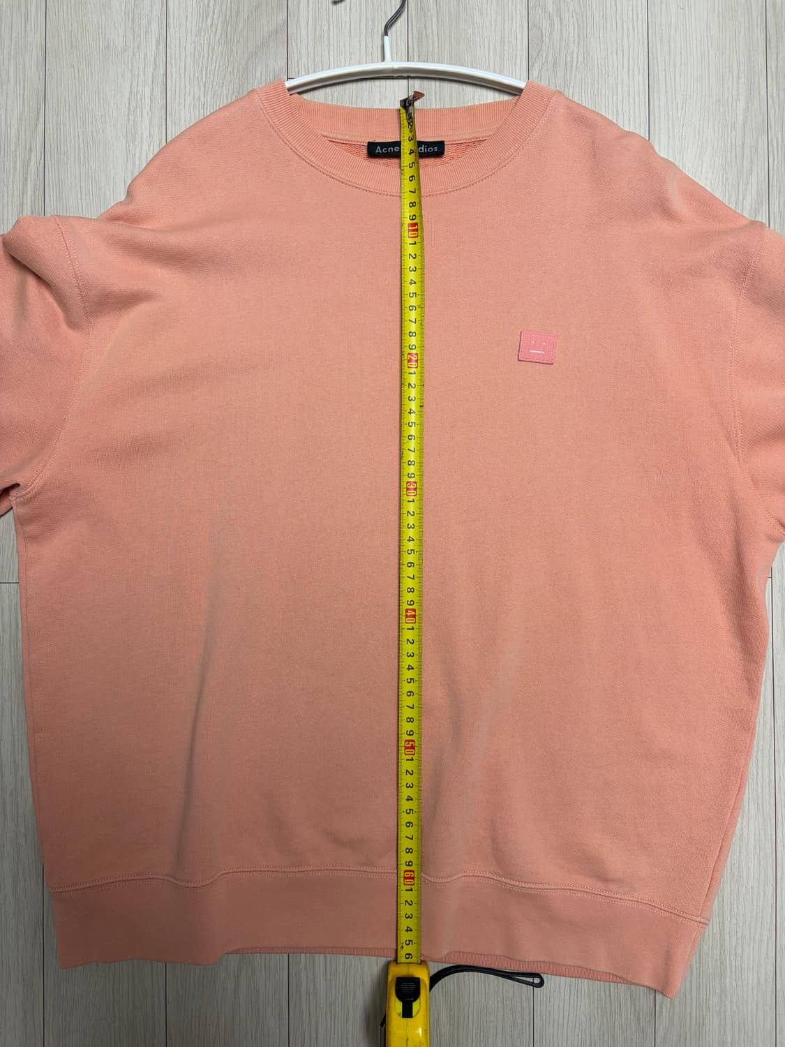 아크네 스튜디오 오버사이즈 맨투맨 핑크 S 상품이미지7