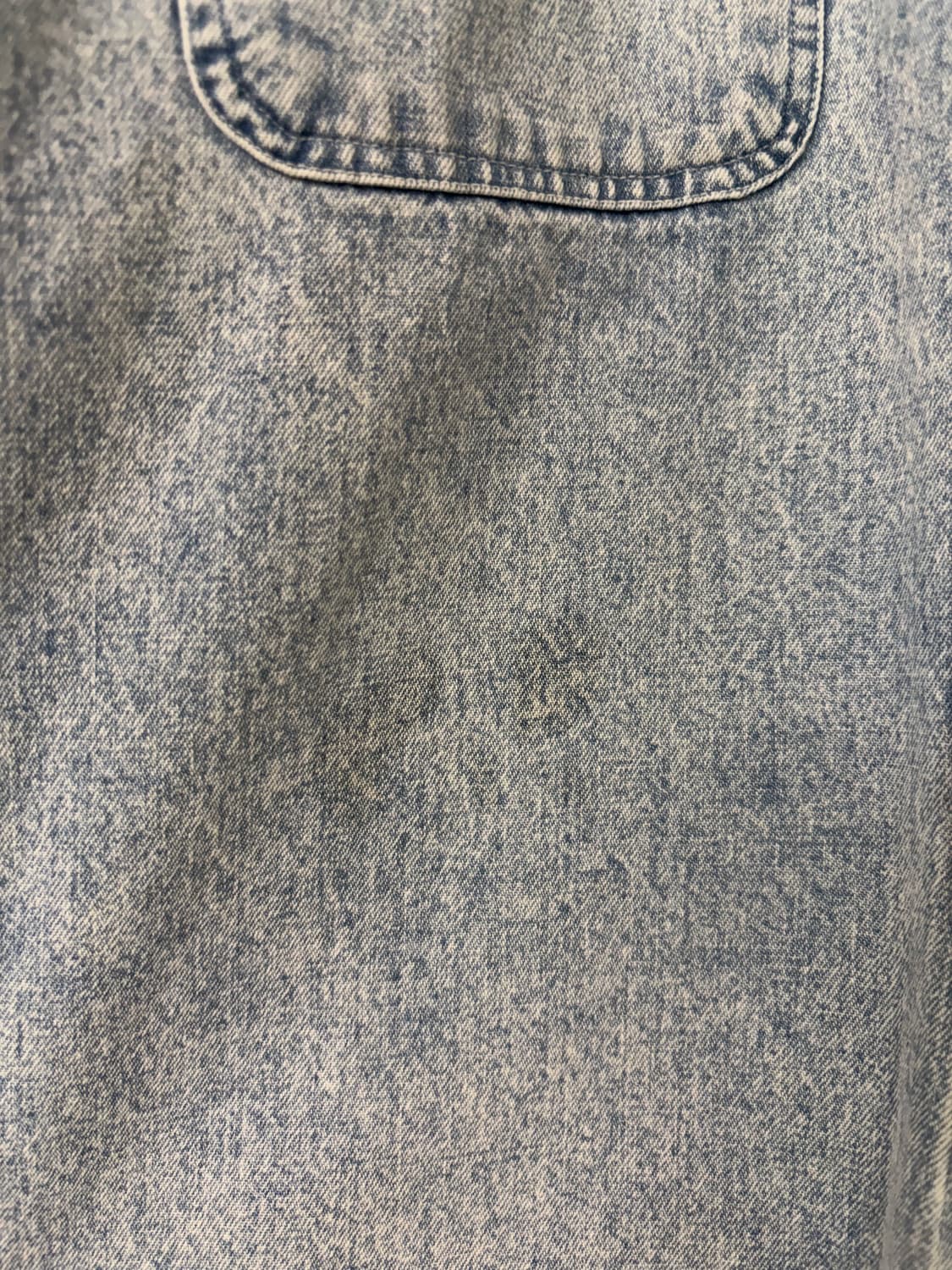 80s 프로스펙스 아이스 워시드 데님 셔츠 L 상품이미지5