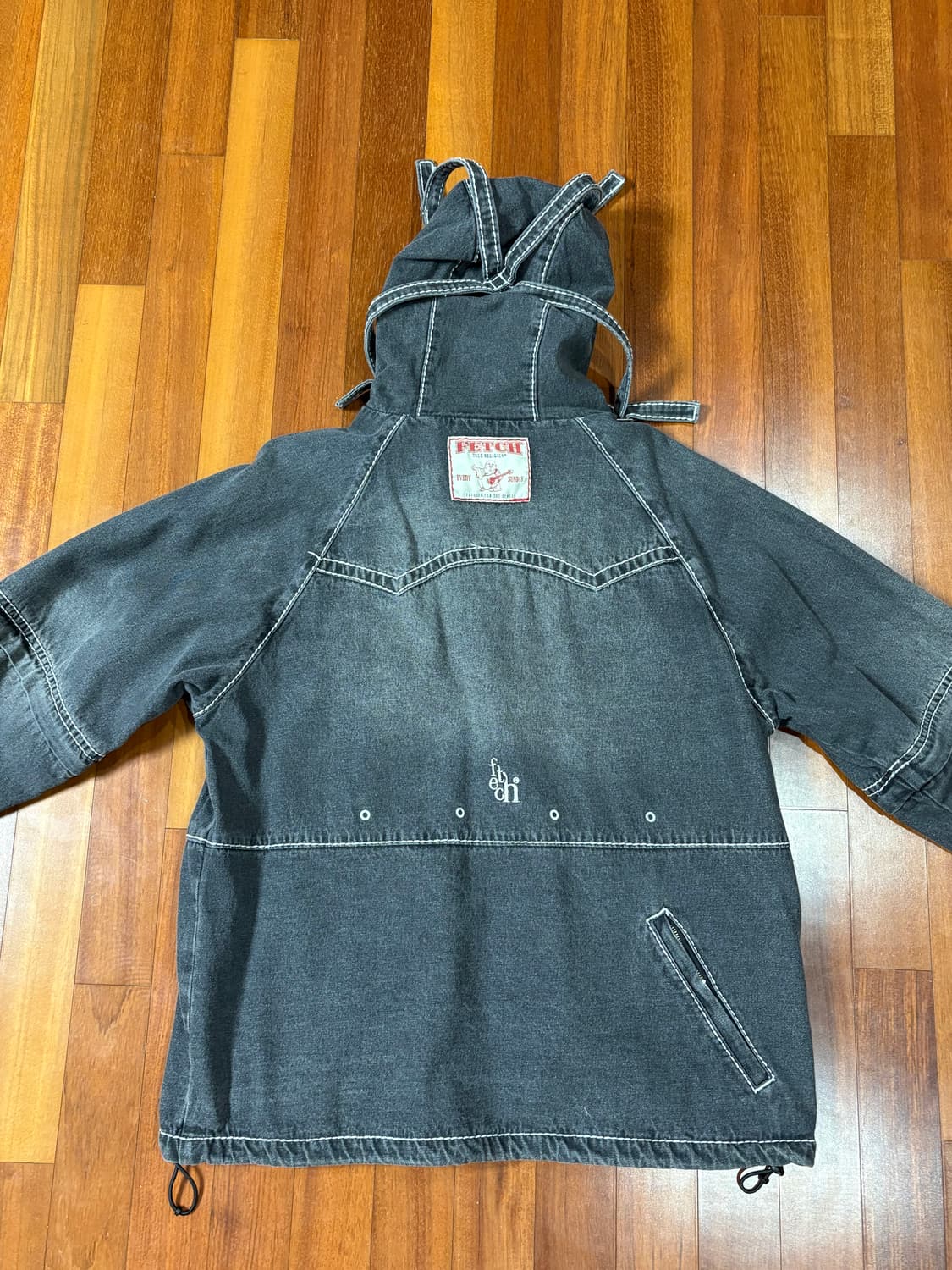 트루릴리전 x 페치 협업, 데님 후드자켓 상품이미지3