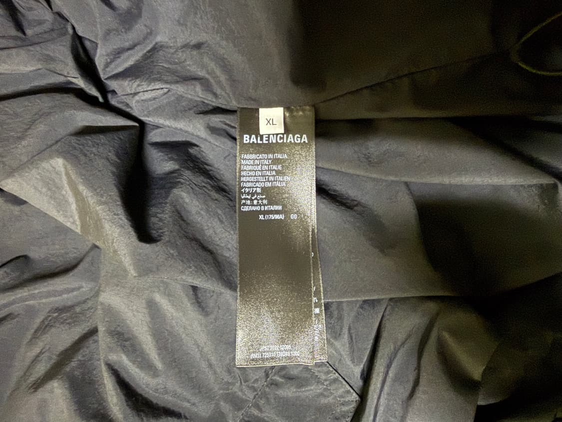 (XL극미중고) 발렌시아가X아디다스 포플린 후드 자켓 블랙 상품이미지6