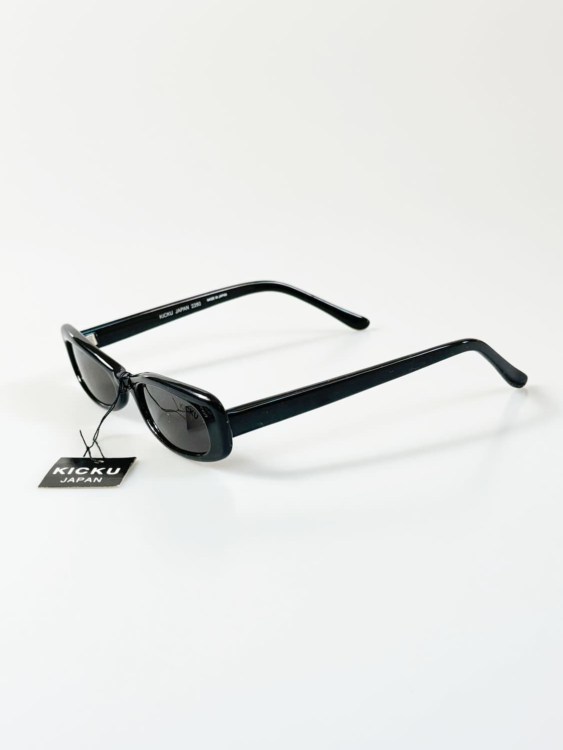 90s KICKU JAPAN 블랙 뿔테 스퀘어 빈티지 선글라스 상품이미지3