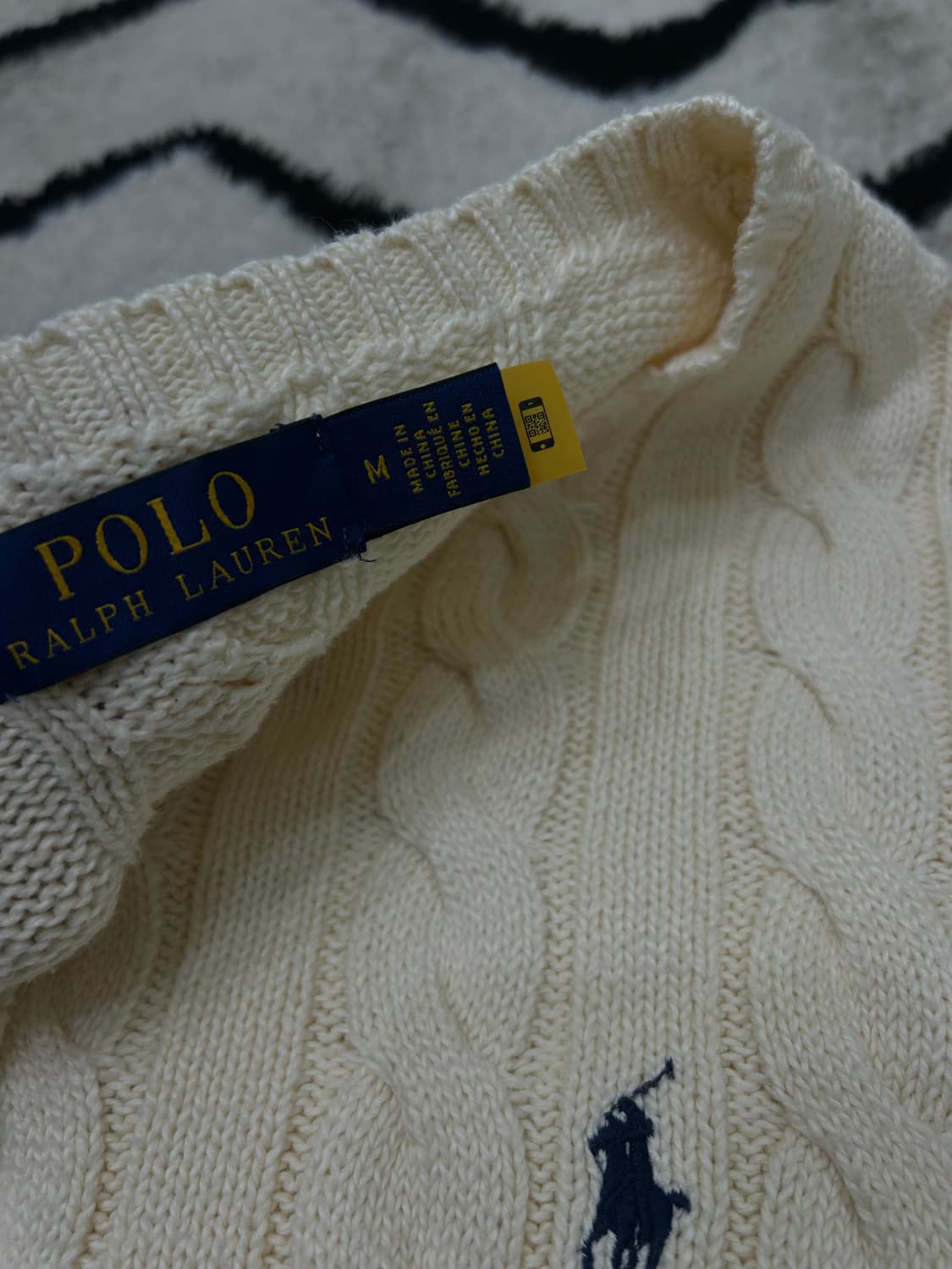 [M]폴로랄프로렌 케이블 코튼 니트/아이보리 상품이미지5