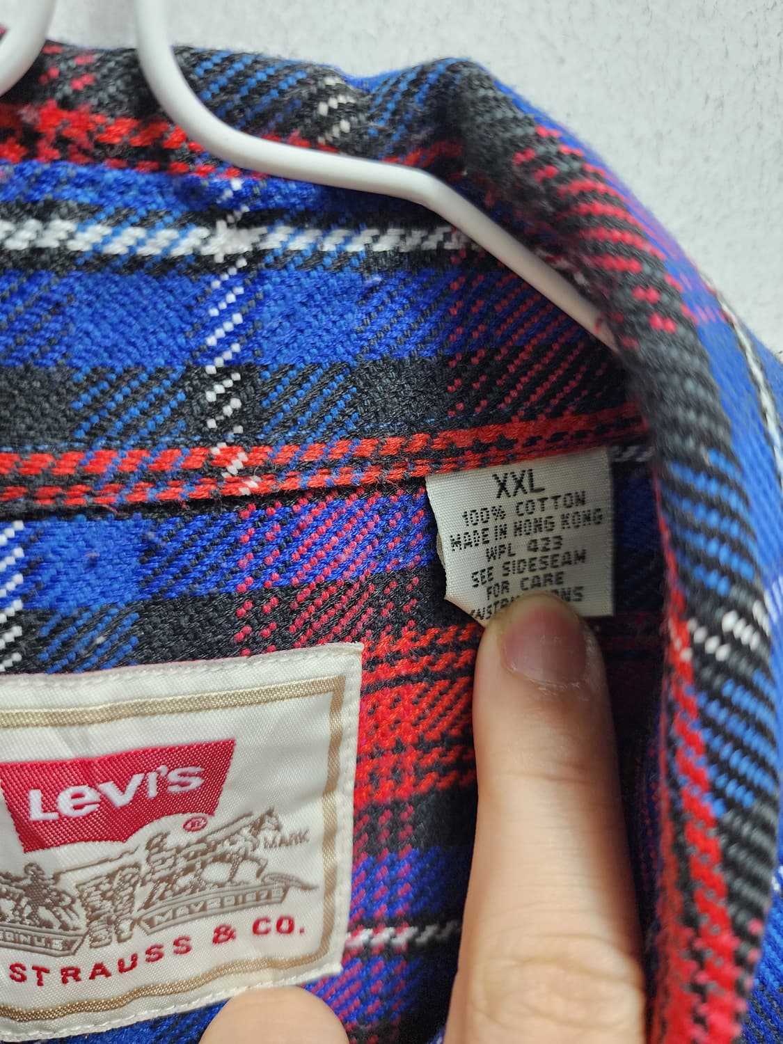 90s 리바이스 플란넬 체크셔츠 XXL 상품이미지7