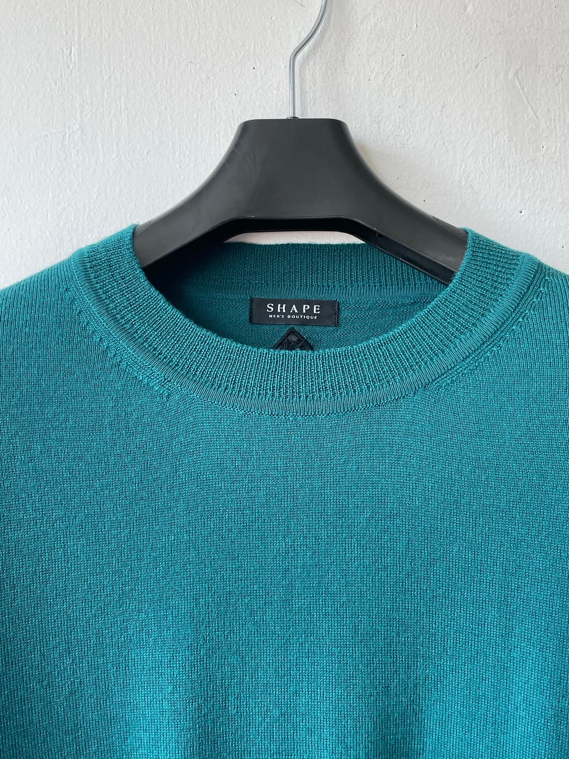 쉐입부티크 Premium WOOL Crew neck knit 블루그린 새 상품이미지8