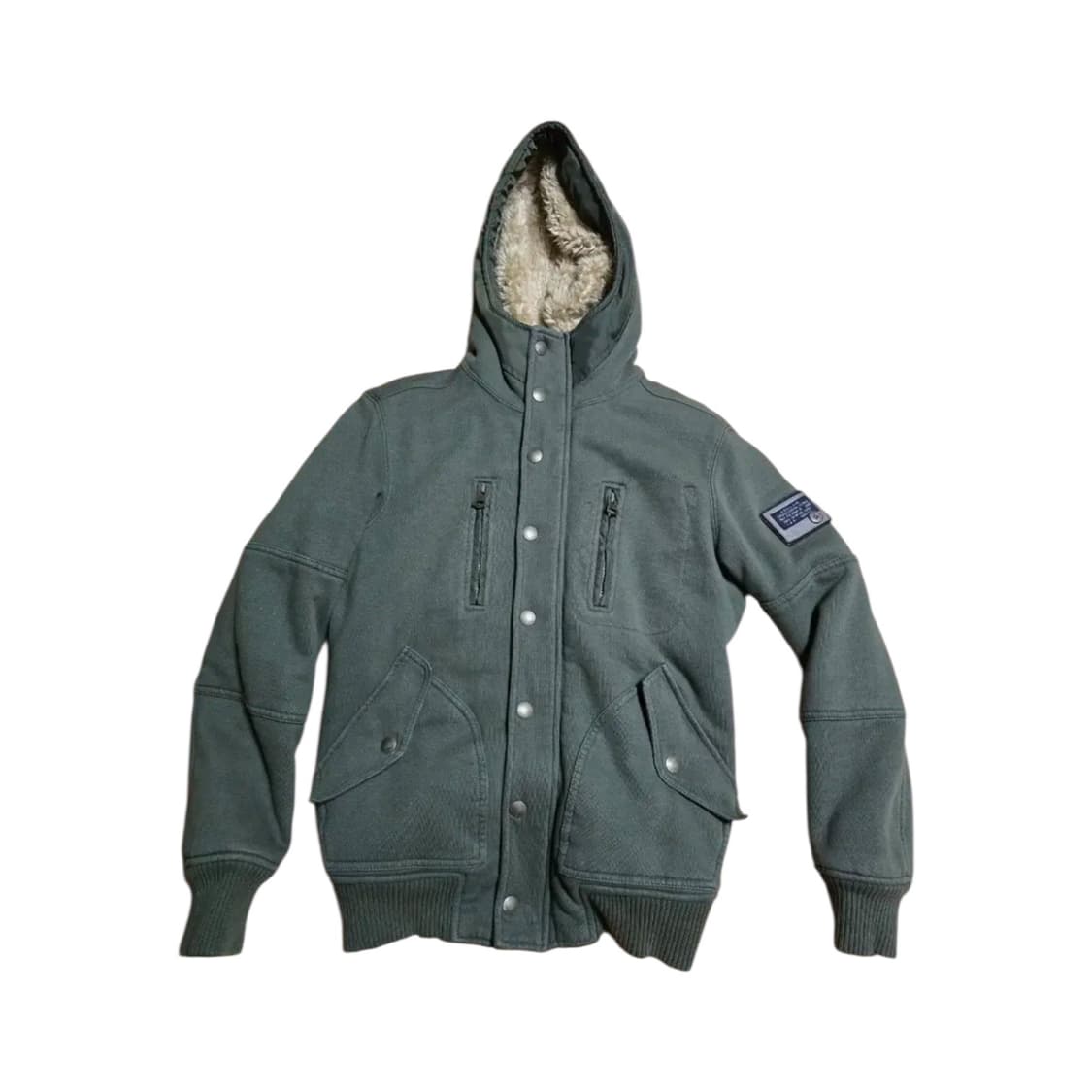 디젤 00‘s 아카이브 헤비보아 후드집업 카키 상품이미지1