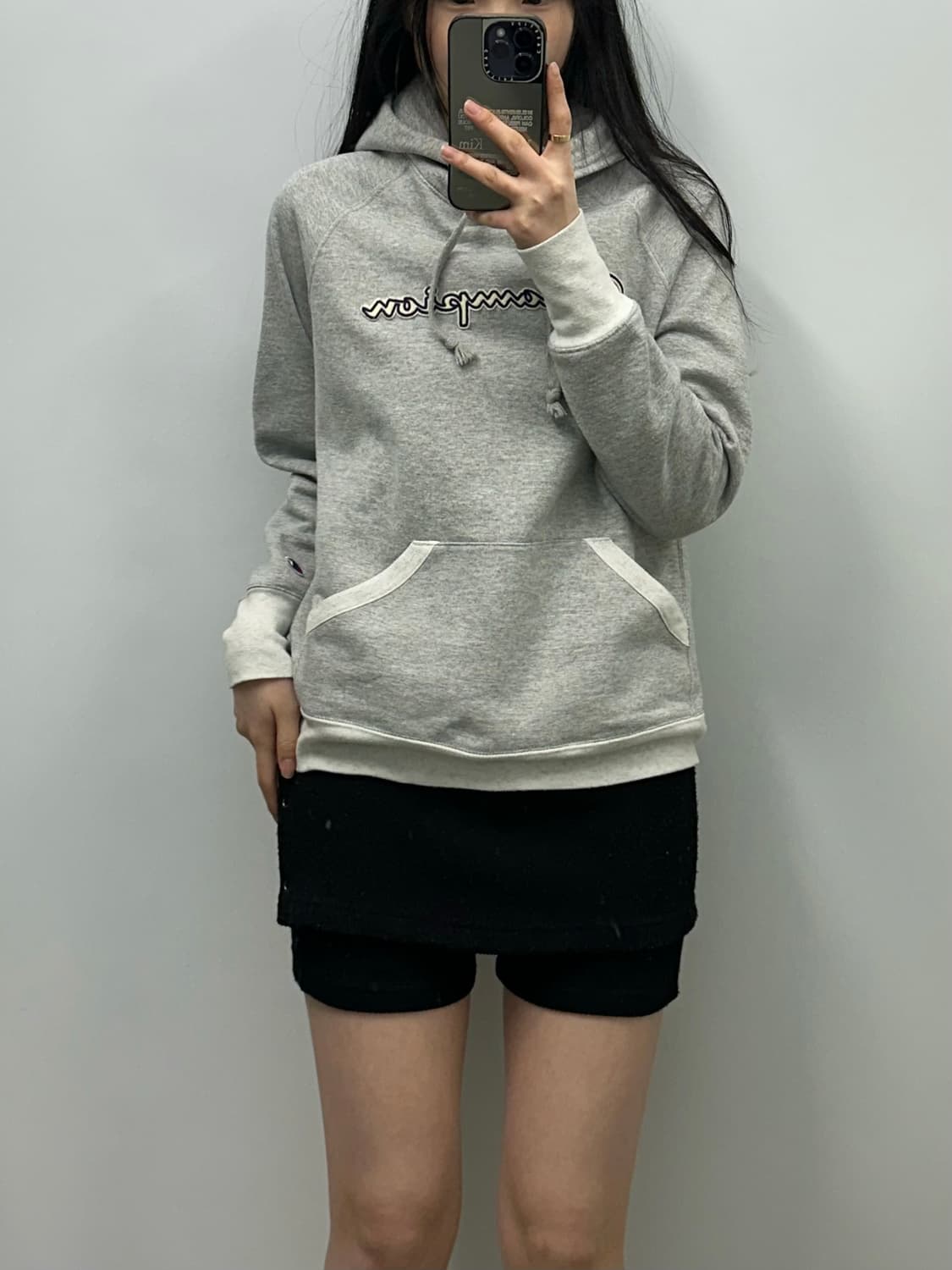 챔피온 스펠아웃 그레이 링거 후드티 상품이미지1